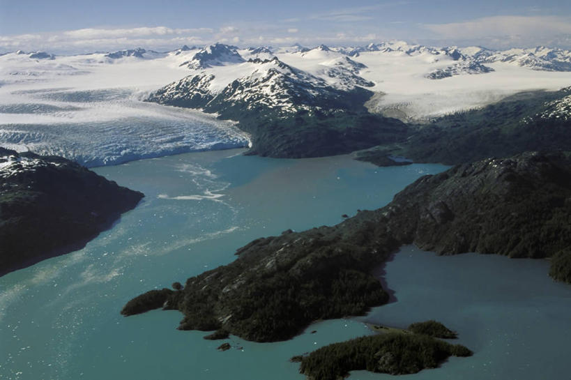 无人,横图,俯视,航拍,室外,白天,海洋,山,山脉,美国,地形,摄影,鸟瞰,冰河,纯净,瓦尔迪兹,彩图,高角度拍摄