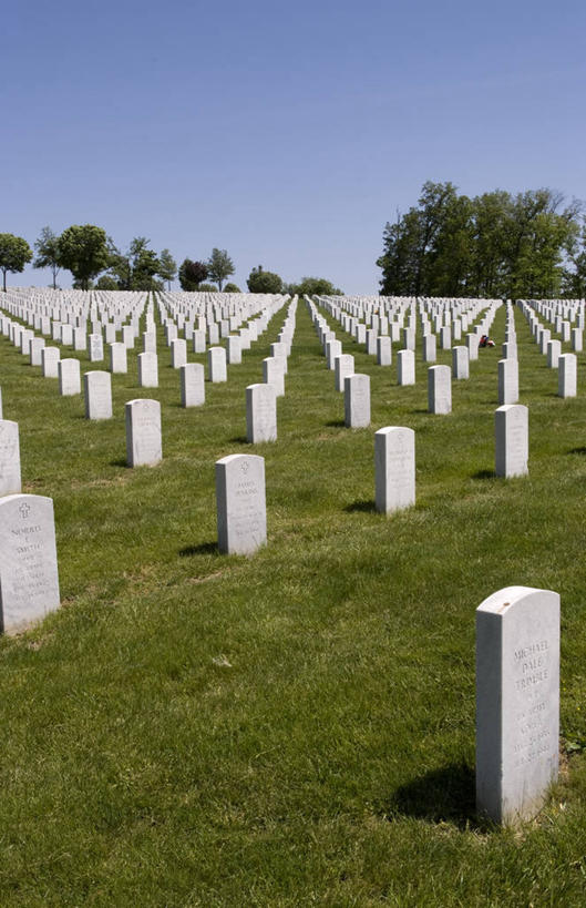 无人,竖图,室外,白天,正面,旅游,度假,草地,草坪,石头,植物,标志建筑,城市,地标,建筑,美国,一排,阴影,整齐,光线,石子,影子,建筑群,娱乐,建设,草,树,树木,排列,蓝色,绿色,蓝天,天空,阳光,自然,墓碑,天,享受,休闲,墓地,旅游胜地,放松,生长,成长,纪念,留念,北美,北美洲,队列,美洲,怀念,坟场,北亚美利加洲,亚美利加洲,密苏里,密苏里州,索证之州,圣路易斯,圣卢易斯,圣路易士,记念,石块,岩石,彩图