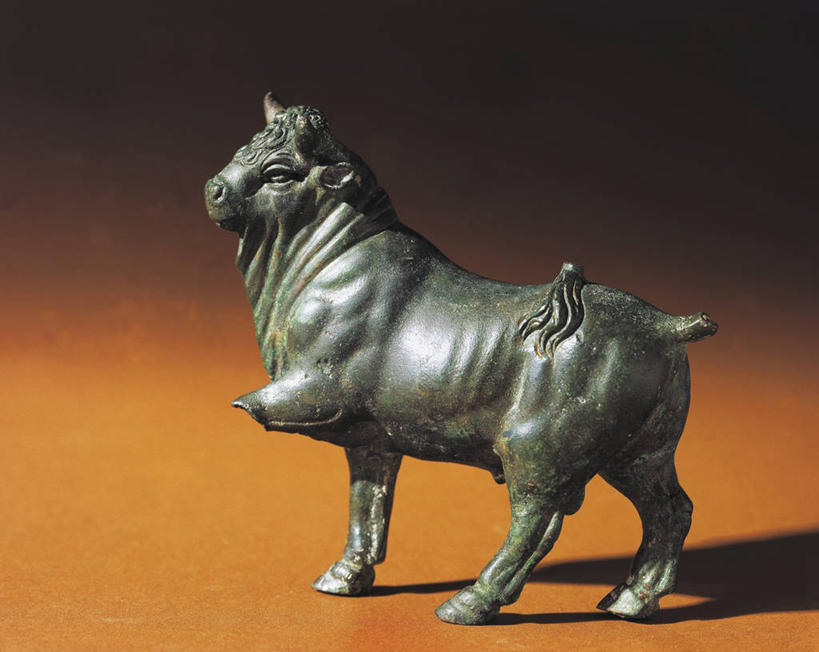 无人,横图,牛,雕塑,雕像,古代,一个,摄影,单个,青铜,美术工艺,史前时代,彩图,影棚拍摄