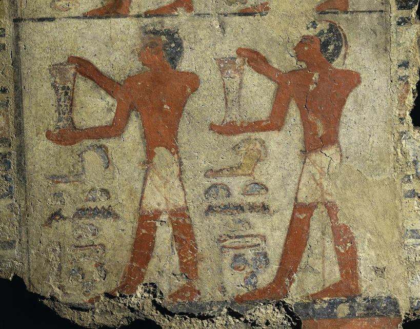 成年人,两个人,横图,插画,侧面,数码,科技,阴影,网络,高光,几何,计算机图形,合成,图画,药膏,拿着,画,古代,摄影,电脑合成图,数码合成图,象形文字,合成图,漫画,写实,具体,具象,古埃及文明,古代文明,美术工艺,彩图