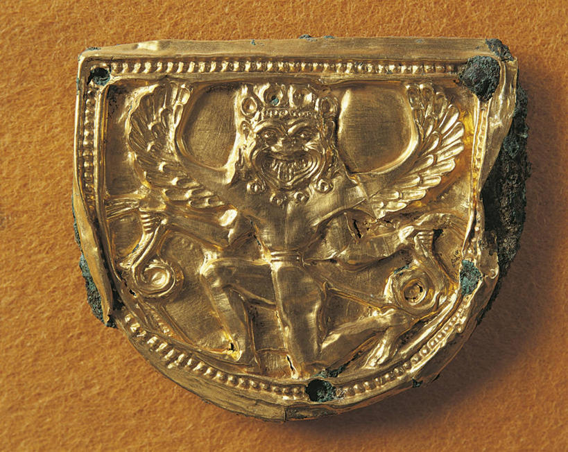 无人,横图,特写,希腊,欧洲,橙色背景,拿着,历史,古代,一个,虚构,摄影,单个,希腊共和国,古希腊,古代文明,美术工艺,中部希腊大区,彩图,影棚拍摄,蛇发女怪,德尔菲,过去