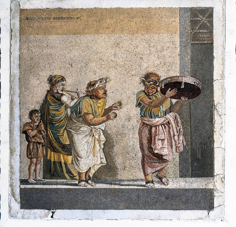 儿童,成年人,四个人,演员,舞台,横图,室内,白天,意大利,表演,花纹,图案,音乐,历史,古罗马,扮演,古代,摄影,手鼓,演出,意大利文化,坎帕尼亚,庞贝,古代文明,男孩,男人,女人,彩图,过去