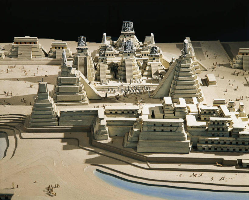 无人,寺庙,横图,俯视,建筑,危地马拉,塑胶,历史,模型,地标建筑,摄影,宗教,考古学,国家公园,宗教建筑,玛雅文明,建筑模型,蒂卡尔国家公园,古代文明,灵性,美术工艺,彩图,高角度拍摄,影棚拍摄,拉美文明,迪卡尔,过去