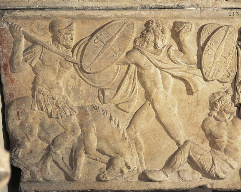 无人,横图,特写,马,雕塑,士兵,骑马,冲突,标志,符号,标识,古罗马,古代,摄影,盾,打斗,古典风格,石棺,战役,性别符号,奴隶,美术工艺,彩图,影棚拍摄,浅浮雕,男性符号