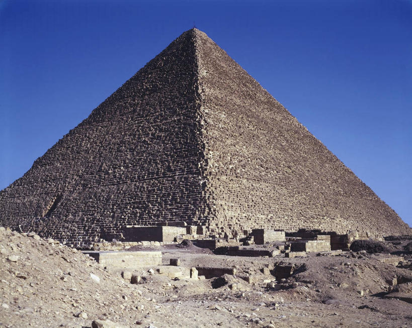 无人,横图,室外,白天,建筑,埃及,历史,废墟,金字塔,摄影,宁静,灰尘,考古学,中东,万里无云,埃及文化,吉萨,胡夫金字塔,美术工艺,彩图,过去