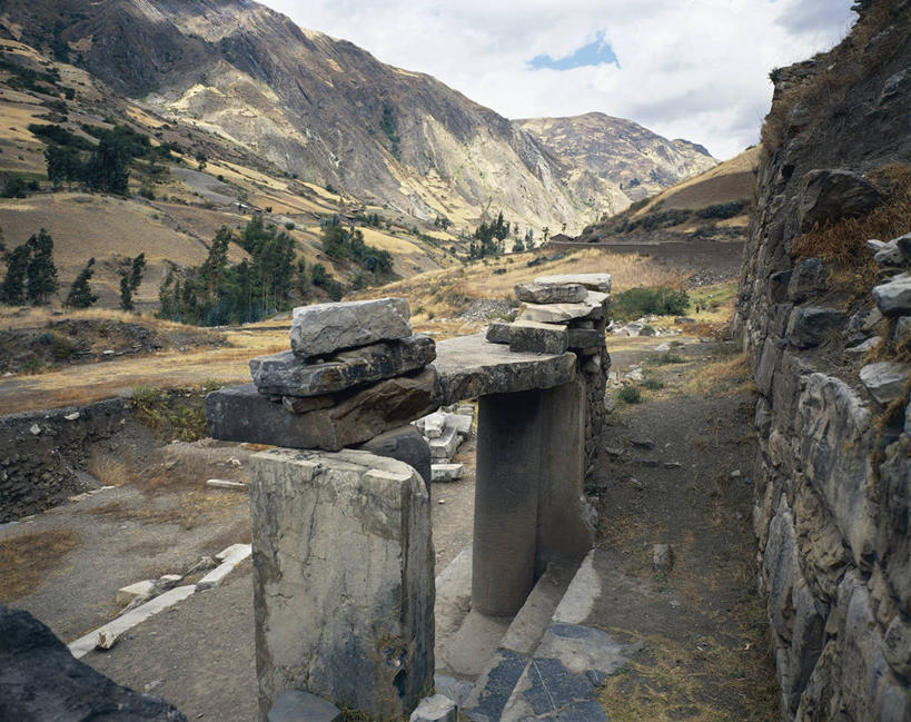 无人,横图,室外,白天,山,秘鲁,柱子,云,围墙,历史,废墟,树,地标建筑,摄影,块状,古代文明,彩图