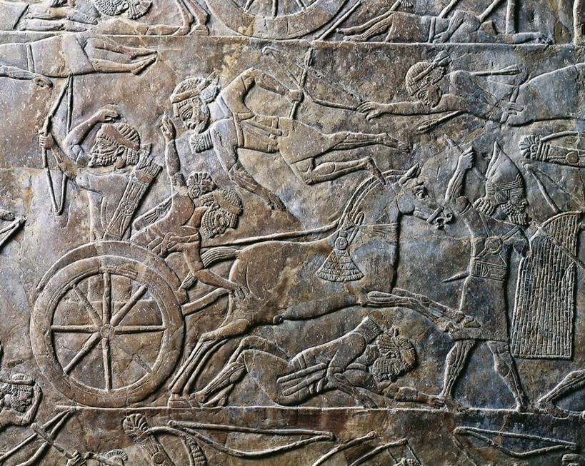 无人,横图,特写,侧面,雕塑,伊拉克,冲突,历史,战争,摄影,考古学,箭术,战车,美术工艺,彩图,过去,减轻