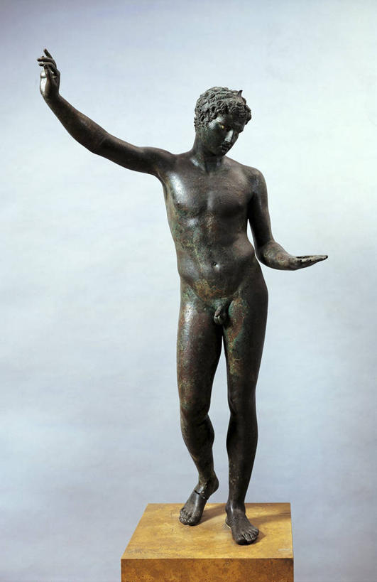 裸体,无人,站,竖图,正面,希腊,蓝色背景,标志,雕像,符号,历史,标识,古代,一个,摄影,单个,青铜,性别符号,古希腊,古代文明,美术工艺,马拉松赛跑,彩图,影棚拍摄,男性符号,过去