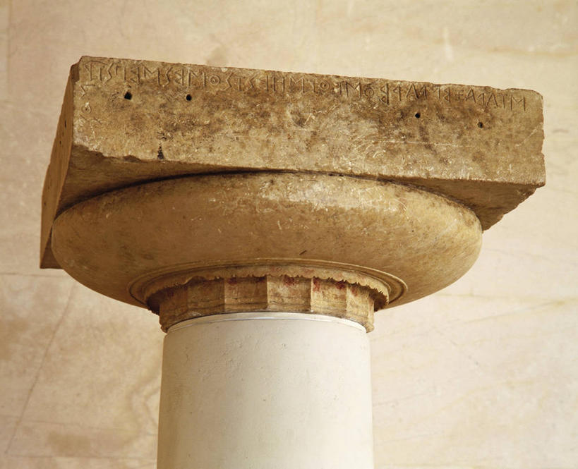 无人,横图,室内,特写,白天,建筑,柱子,顶部,一个,摄影,单个,简单,古希腊,古代文明,科孚,彩图,柱头,多利安式