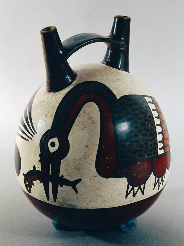 无人,竖图,特写,秘鲁,形状,陶瓷制品,鱼类,一个,容器,南美,摄影,单个,南美洲,拉丁美洲,美洲,鹈鹕,秘鲁共和国,伊卡,纳斯卡,亚美利加洲,南亚美利加洲,玉米之仓,美术工艺,伊卡省,彩图,影棚拍摄