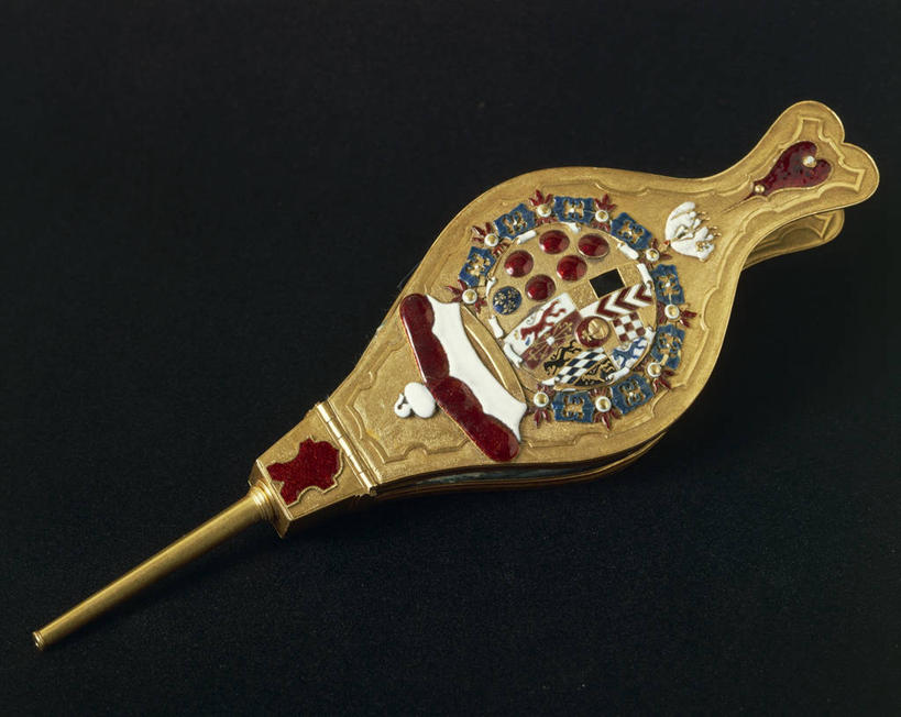 无人,横图,黑色背景,风箱,一个,摄影,单个,古董,18世纪,式样,美术工艺,彩图,影棚拍摄