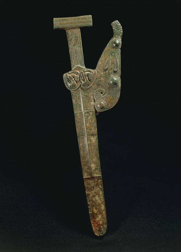 无人,竖图,黑色背景,历史,一个,摄影,单个,剑,青铜,美术工艺,彩图,影棚拍摄