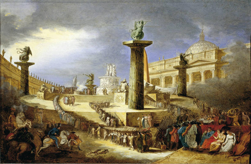 成年人,广场,横图,插画,室外,白天,绘画,数码,科技,建筑,意大利,阴影,艺术,网络,柱子,古城,首都,许多人,高光,几何,计算机图形,古典,合成,图画,文化,画,工艺品,品味,一群人,摄影,美术,电脑合成图,数码合成图,高雅,基督教,合成图,祭坛,漫画,意大利文化,圣彼得广场,写实,具体,具象,美学,男人,女人,彩图,大教堂