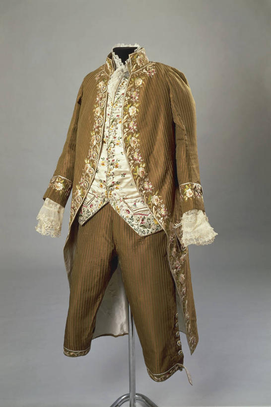 无人,竖图,衬衫,时尚,刺绣,灰色背景,条纹,套装,裤子,衣服,灰色,摄影,高雅,华贵,意大利文化,18世纪,彩图,影棚拍摄,传统服装