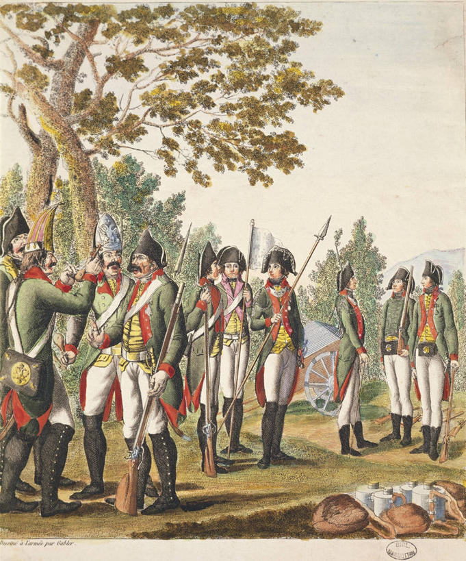 成年人,站,竖图,插画,室外,白天,数码,科技,士兵,阴影,军事,网络,高光,几何,计算机图形,合成,图画,历史,画,摄影,电脑合成图,数码合成图,合成图,军服,漫画,军队,写实,具体,具象,猎人,刺刀,男人,彩图,俄罗斯文化,火枪手