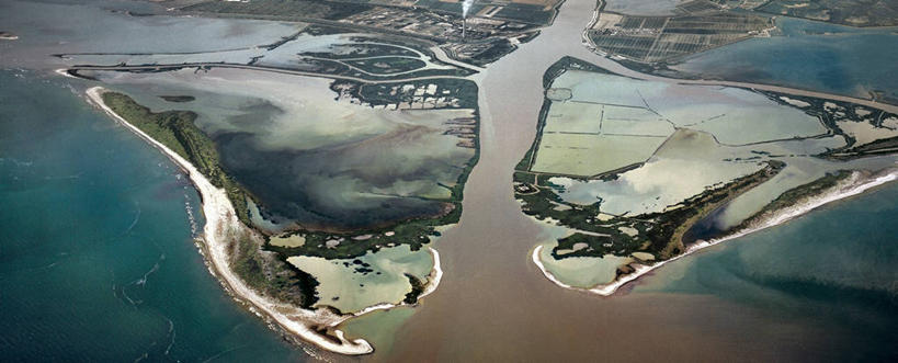 无人,横图,全景,俯视,航拍,室外,白天,海洋,河流,意大利,岛,河岸,摄影,宁静,鸟瞰,威尼托大区,环境保护,三角洲,彩图,高角度拍摄,旅行,波河