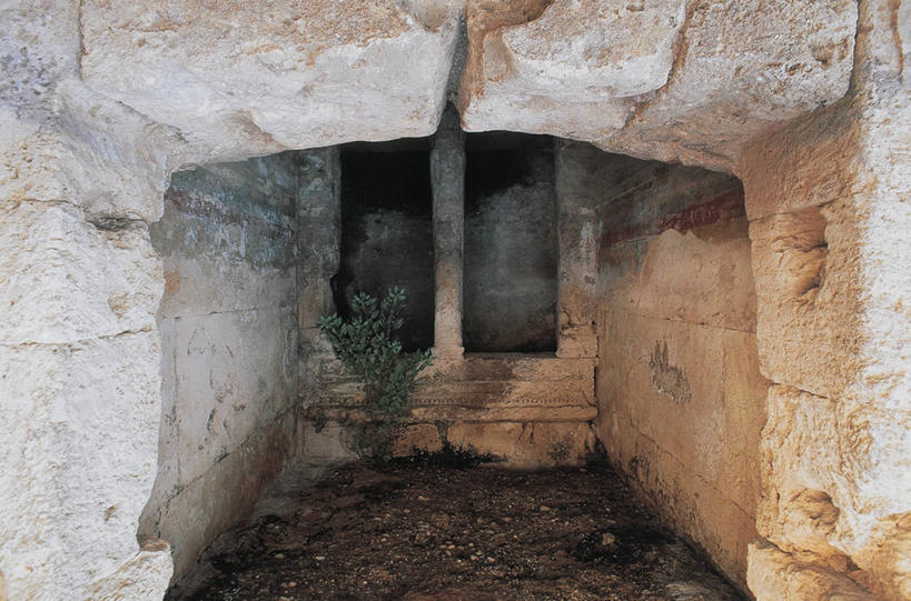 无人,横图,室外,白天,植物,建筑,喷泉,希腊,欧洲,柱子,图像,历史,废墟,摄影,考古学,人造,地中海文化,南欧,希腊文化,主题,构图,古希腊,古代文明,伯罗奔尼撒,科林斯湾,彩图,旅行,时空,传统文化,状态