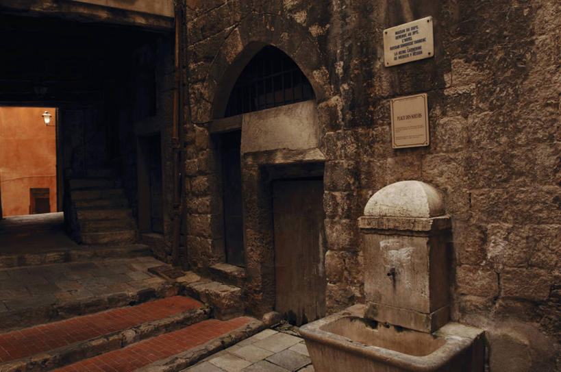 无人,横图,室外,白天,门,建筑,法国,欧洲,关闭,石墙,台阶,摄影,普罗旺斯,地中海文化,封闭,滨海阿尔卑斯,格拉斯,彩图