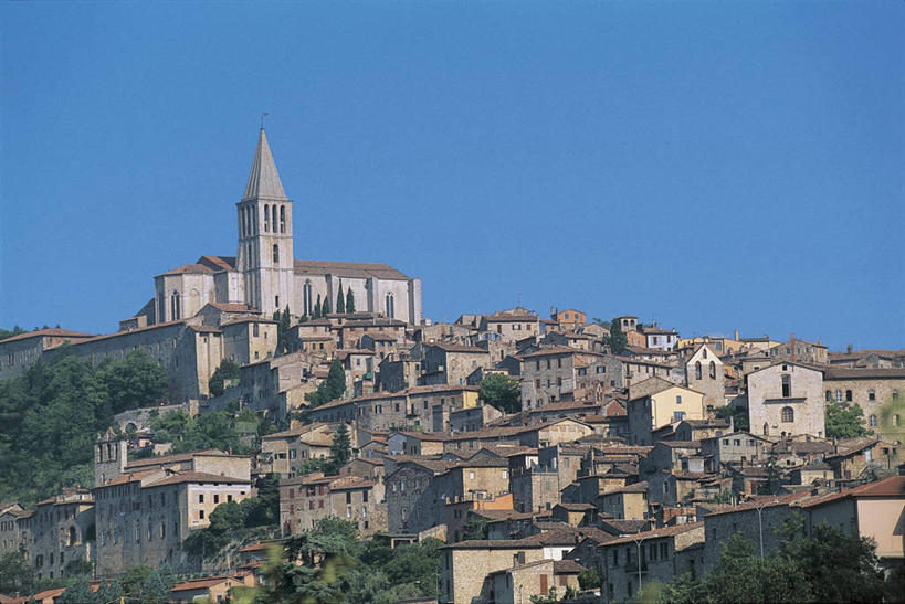 无人,横图,室外,白天,建筑,意大利,欧洲,城镇,塔,摄影,地中海文化,意大利文化,万里无云,翁布里亚大区,彩图,托迪