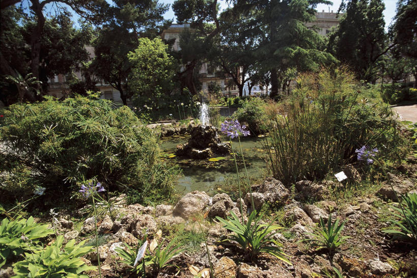 无人,横图,室外,白天,水,喷泉,意大利,欧洲,树,自然,摄影,生长,地中海文化,意大利文化,坎帕尼亚,萨勒诺,岩石,彩图