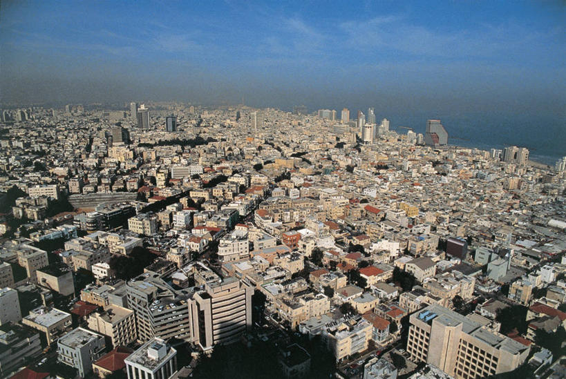 无人,横图,俯视,航拍,室外,白天,城市,建筑,摩天大楼,以色列,亚洲,阴影,云,天空,摄影,中东,鸟瞰,特拉维夫,彩图,高角度拍摄