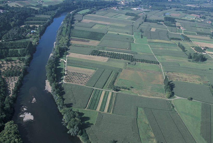 无人,横图,俯视,航拍,室外,白天,农业,河流,美景,法国,欧洲,地形,景观,流水,田地,树,风景,自然,景色,摄影,流动,西欧,鸟瞰,地中海文化,法兰西,自然风光,法兰西共和国,阿基坦,法兰西第五共和国,亚魁当,阿基坦大区,多尔多涅,彩图,高角度拍摄,多尔多涅河