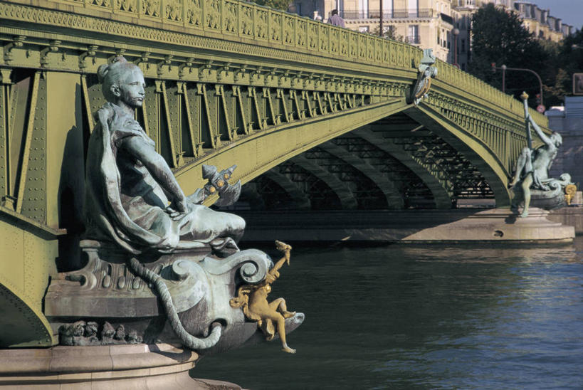 无人,横图,室外,白天,河流,城市,建筑,雕塑,法国,巴黎,欧洲,装饰,雕像,桥,首都,树,地标建筑,摄影,地中海文化,塞纳河,法国文化,法兰西岛大区,彩图