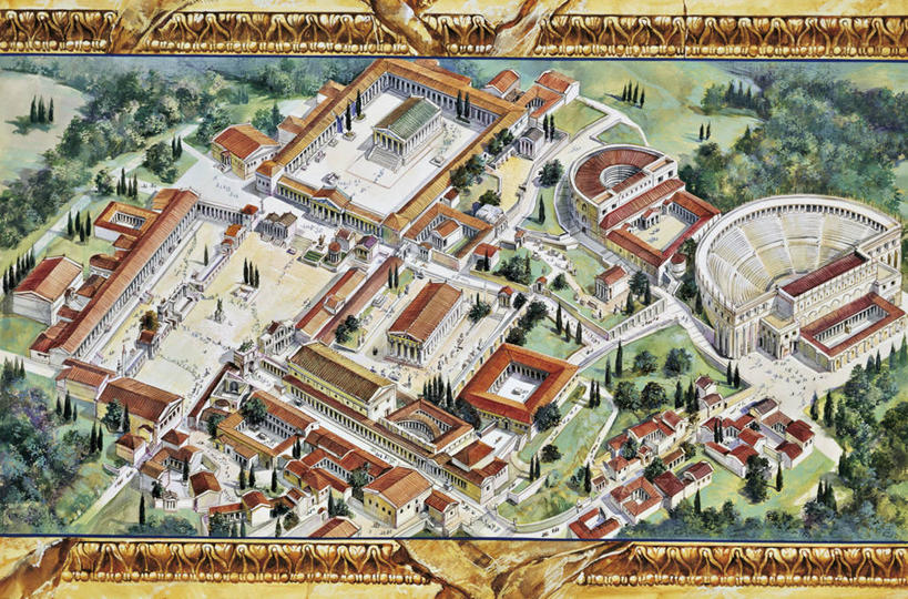 无人,横图,俯视,插画,室外,白天,绘画,数码,科技,城市,建筑,剧院,希腊,欧洲,阴影,艺术,网络,首都,高光,几何,计算机图形,古典,合成,图画,历史,文化,画,树,工艺品,品味,宗教,美术,考古学,电脑合成图,数码合成图,高雅,合成图,西欧,宗教建筑,地中海文化,都市风光,南欧,希腊文化,漫画,雅典,写实,具体,具象,美学,阿提卡,灵性,阿波罗神殿,伯罗奔尼撒,中部希腊大区,科林斯湾,彩图,高角度拍摄,旅行,过去