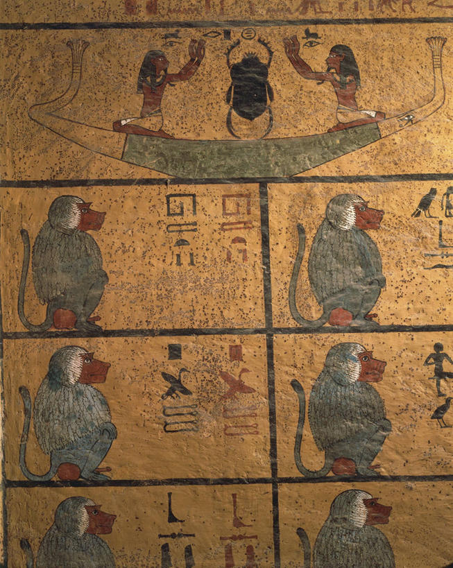 太阳穴,无人,竖图,室内,绘画,重复,建筑,猴子,埃及,神话,艺术,狒狒,天牛,墙,围墙,联合国,古典,历史,文化,壁画,古代,工艺品,品味,摄影,美术,高雅,中东,象形文字,甲虫,作画,传说,阿努比斯,北非,中东文化,灵长目,埃及文化,美学,古埃及文明,古代文明,圣甲虫,底比斯,胡狼头神,丧葬之神,埃及神话,彩图,联合国教科文组织,帝国