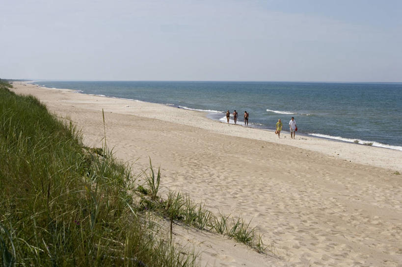 横图,室外,白天,度假,海洋,水,沙子,地平线,海岸线,水平线,地标建筑,摄影,波罗的海,立陶宛共和国,海滩,彩图,旅行,波罗的海三国,联合国教科文组织