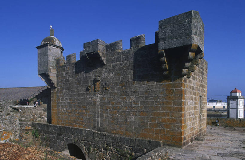 无人,横图,室外,白天,建筑,葡萄牙,城堡,纪念碑,围墙,历史,天空,摄影,要塞,欧洲文化,伊比利亚半岛,万里无云,米尼奥,彩图