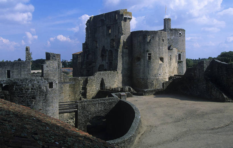 无人,横图,室外,白天,安全,建筑,法国,欧洲,城堡,纪念碑,围墙,塔,历史,废墟,摄影,西欧,要塞,法兰西,中欧,法兰西共和国,法兰西第五共和国,卢瓦尔河,罗亚尔河,古代文明,彩图,时代