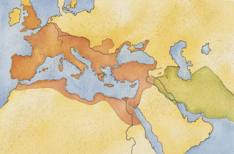 无人,横图,插画,室外,数码,科技,地图,阴影,网络,高光,几何,计算机图形,合成,图画,历史,古罗马,画,古董,电脑合成图,数码合成图,合成图,地中海,分割,漫画,写实,具体,具象,古代文明,自然地理,彩图,帝国,过去