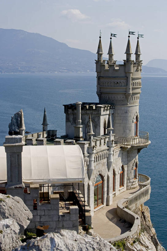 无人,建筑师,竖图,室外,安全,海洋,建筑,欧洲,乌克兰,城堡,背面,创意,摄影,创新,新意,克里米亚,黑海,雅尔塔,自然地理,设计,彩图