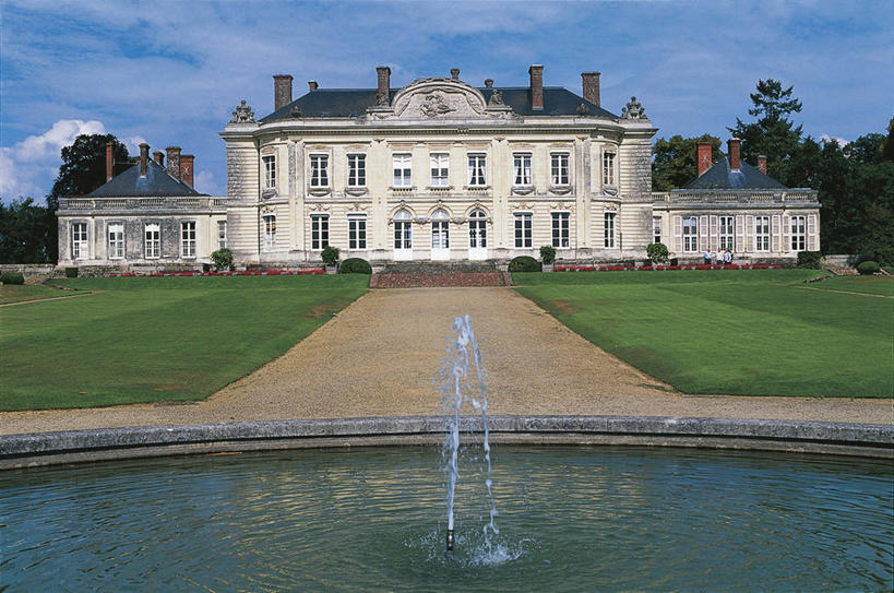 无人,横图,室外,白天,建筑,喷泉,法国,城堡,历史,摄影,园林,中欧,卢瓦尔河谷,彩图,旅行