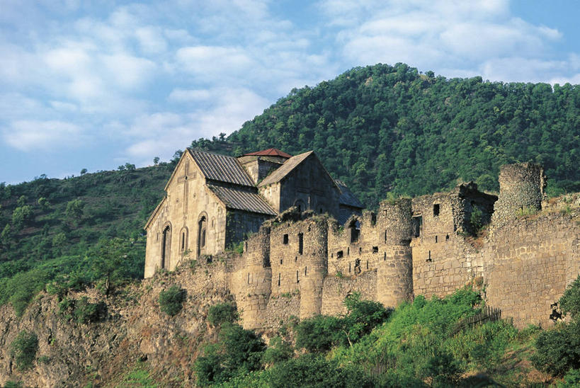 无人,教堂,横图,建筑,亚美尼亚,亚洲,废墟,树,摄影,宗教,灌木,基督教,要塞,修道院,自然地理,彩图,外高加索