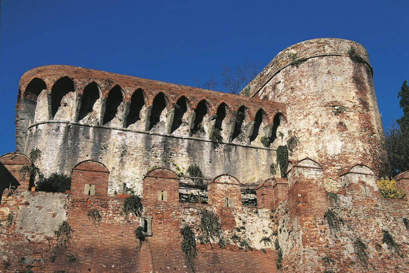 无人,横图,室外,白天,建筑,意大利,墙,围墙,历史,废墟,蓝色,天空,摄影,保护,要塞,意大利文化,托斯卡纳区,万里无云,蒙特卡洛,古代文明,彩图