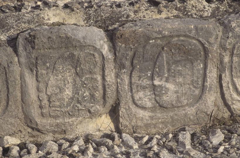 无人,横图,室外,特写,白天,建筑,雕塑,墨西哥,历史,废墟,摄影,拉丁美洲,玛雅文明,古代文明,自然地理,彩图