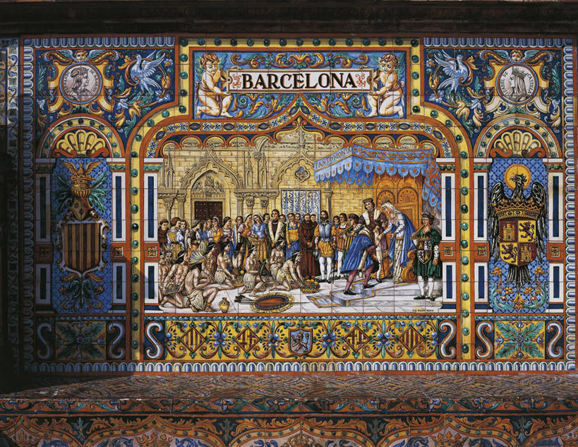 无人,观众,横图,西班牙,陶瓷制品,历史,摄影,英文字母,塞维尔,式样,美术工艺,彩图