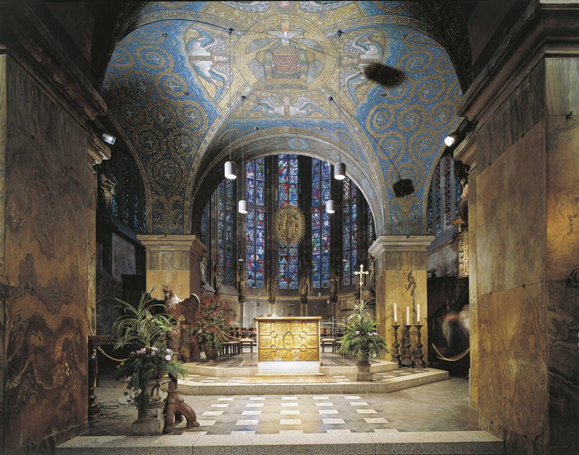 无人,横图,室内,天花板,建筑,德国,柱子,文艺复兴,历史,摄影,宗教,基督教,祭坛,德国文化,彩色玻璃,美术工艺,亚琛,彩图,联合国教科文组织