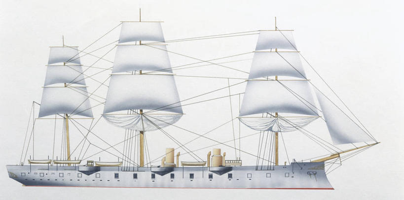 无人,横图,全景,室外,白天,侧面,时尚,船,客轮,法国,军事,历史,一个,邮轮,t台,帆,运输,摄影,军舰,单个,客船,海军,战舰,中欧,军用战舰,战船,时装表演,时装秀,t型台,走秀,彩图