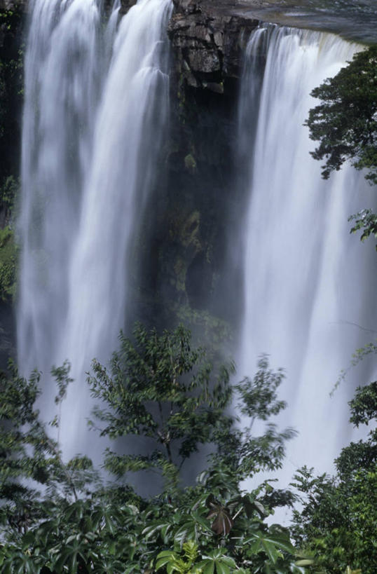 无人,竖图,俯视,室外,白天,美景,瀑布,水,委内瑞拉,景观,流水,风景,自然,地标建筑,平原,景色,南美,摄影,国家公园,自然风光,彩图,高角度拍摄,卡奈依马国家公园,郊野公园