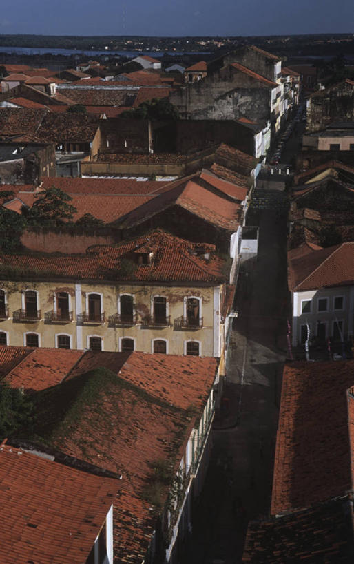 无人,竖图,俯视,室外,白天,建筑,巴西,房屋,屋顶,城镇,历史,地标建筑,南美,摄影,南美洲,拉丁美洲,美洲,巴西联邦共和国,亚美利加洲,南亚美利加洲,马拉尼昂,马拉尼昂州,彩图,高角度拍摄,旅行