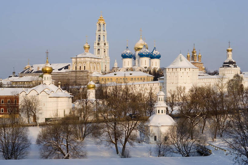 无人,教堂,横图,室外,白天,雪,建筑,俄罗斯,冬天,尖顶,树,地标建筑,季节,摄影,宗教,基督教,圆顶建筑,宗教建筑,修道院,东正教,谢尔吉耶夫,彩图,旅行,俄罗斯文化