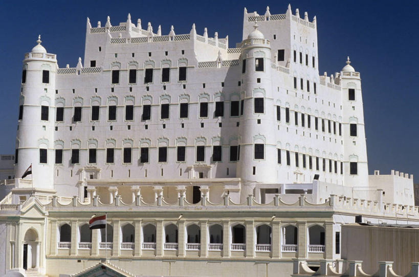 无人,博物馆,宫殿,横图,室外,白天,建筑,旗帜,也门,地标建筑,摄影,皇室,彩图