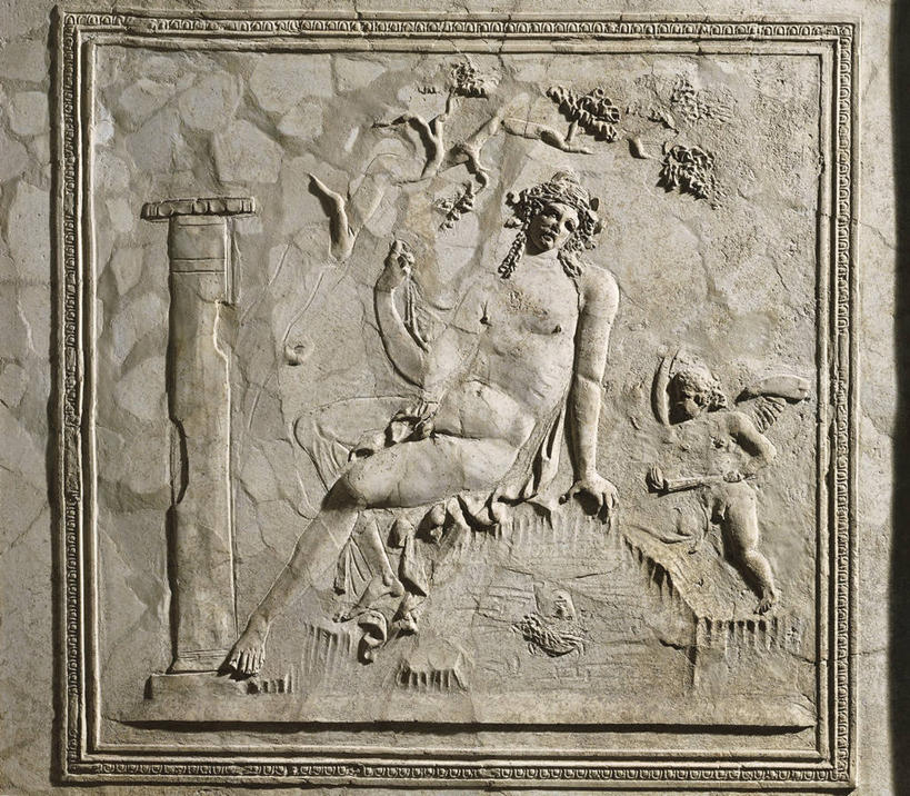 儿童,成年人,两个人,坐,横图,神话,围墙,历史,古代,摄影,手艺,希腊神话,古代文明,美术工艺,男孩,年轻男性,年轻人,彩图,减轻