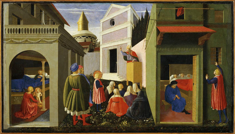 成年人,传教士,横图,插画,室外,白天,数码,科技,建筑,阴影,网络,城镇,许多人,高光,几何,计算机图形,合成,图画,历史,画,一群人,宗教,电脑合成图,数码合成图,基督教,合成图,漫画,哥特式风格,写实,具体,具象,圣人,男人,女人,彩图