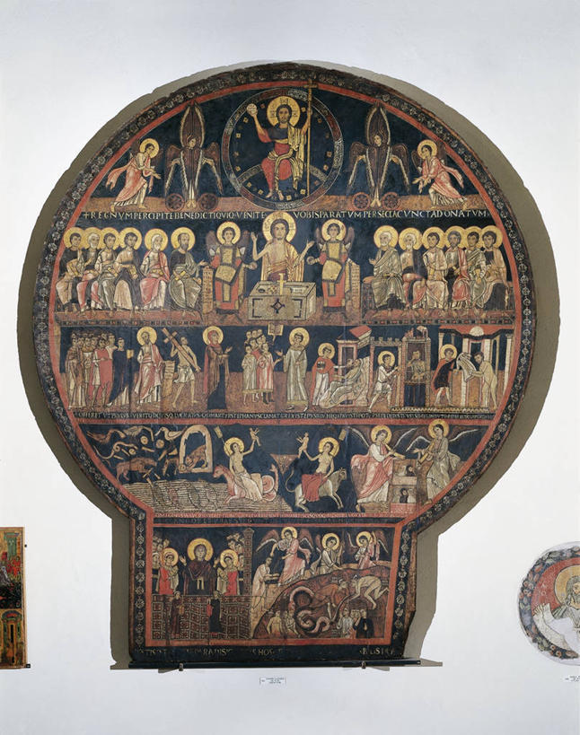 坐,竖图,绘画,天使,艺术,许多人,古典,历史,文化,壁画,工艺品,品味,一群人,摄影,宗教,美术,高雅,罗马式,基督,基督教,天主教,耶稣,救世主,美学,基利斯督,弥赛亚,默西亚,圣人,美术工艺,判断,彩图,神