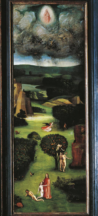 竖图,全景,俯视,室外,白天,旅游,度假,绘画,美景,艺术,景观,云,古典,文化,娱乐,自然,工艺品,品味,享受,休闲,景色,放松,宗教,美术,高雅,基督教,自然风光,美学,旧约,夏娃,亚当,美术工艺,彩图,高角度拍摄,神