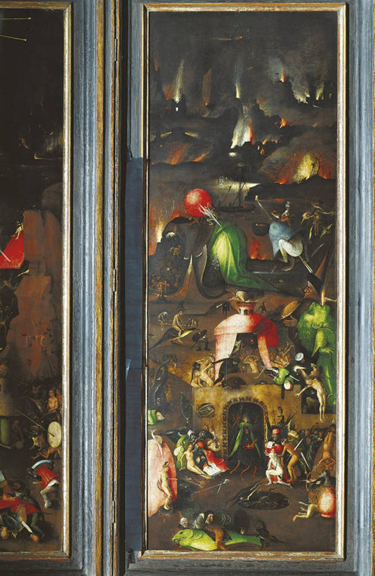 竖图,插画,室内,绘画,数码,科技,相框,油画,阴影,艺术,网络,许多人,高光,几何,计算机图形,古典,合成,图画,文化,画,工艺品,品味,一群人,虚构,幻想,宗教,部分,美术,电脑合成图,数码合成图,高雅,基督教,合成图,地狱,恶魔,漫画,写实,具体,具象,美学,判断,彩图,混沌,三联画